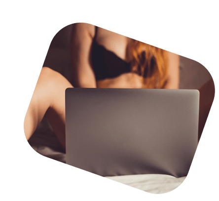woman chatting online